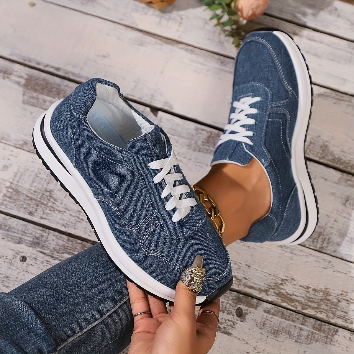 LISETTE | ORTHOPAEDIC DENIM SNEAKERS