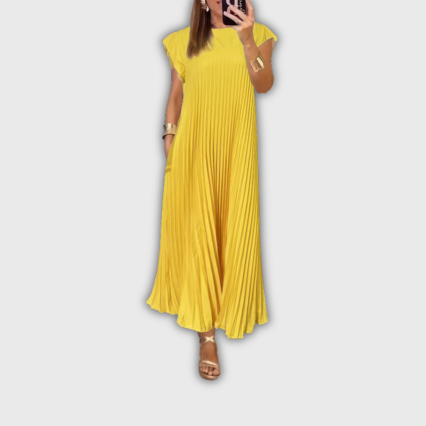 KHLEO | ELEGANT PLEATED DRESS