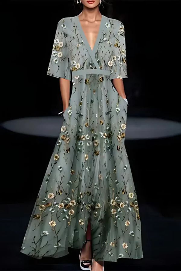 Isabella - Timeless Elegance Floral Dress