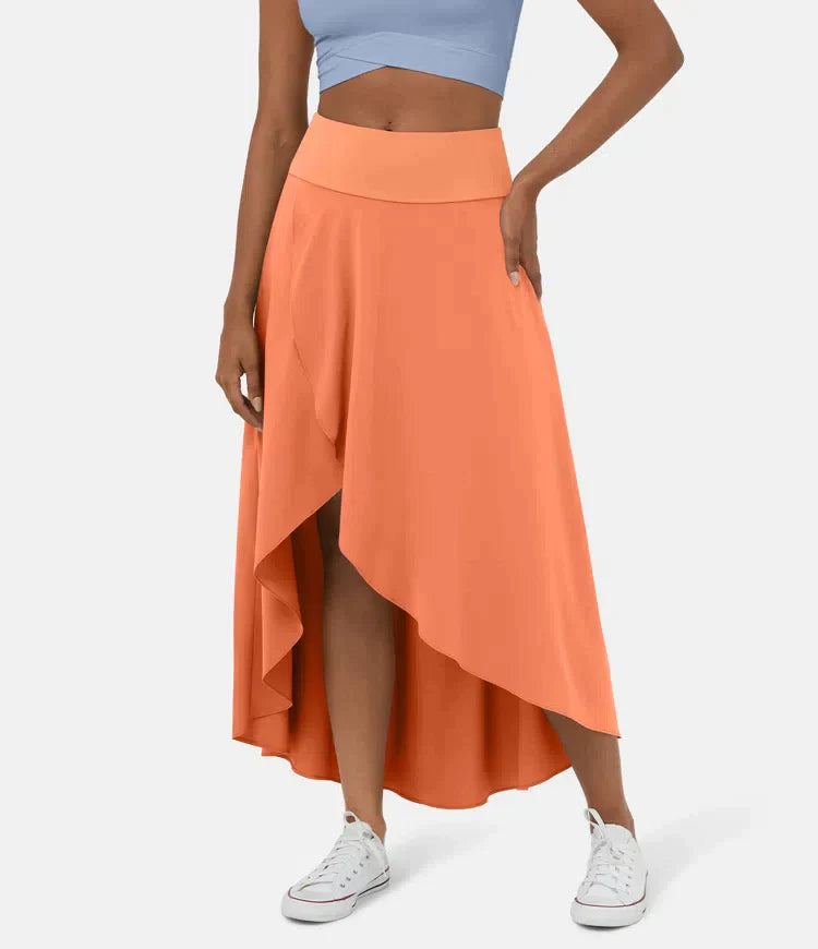 BO | 2-IN-1 CASUAL MIDI SKIRT WITH HIGH WAIST