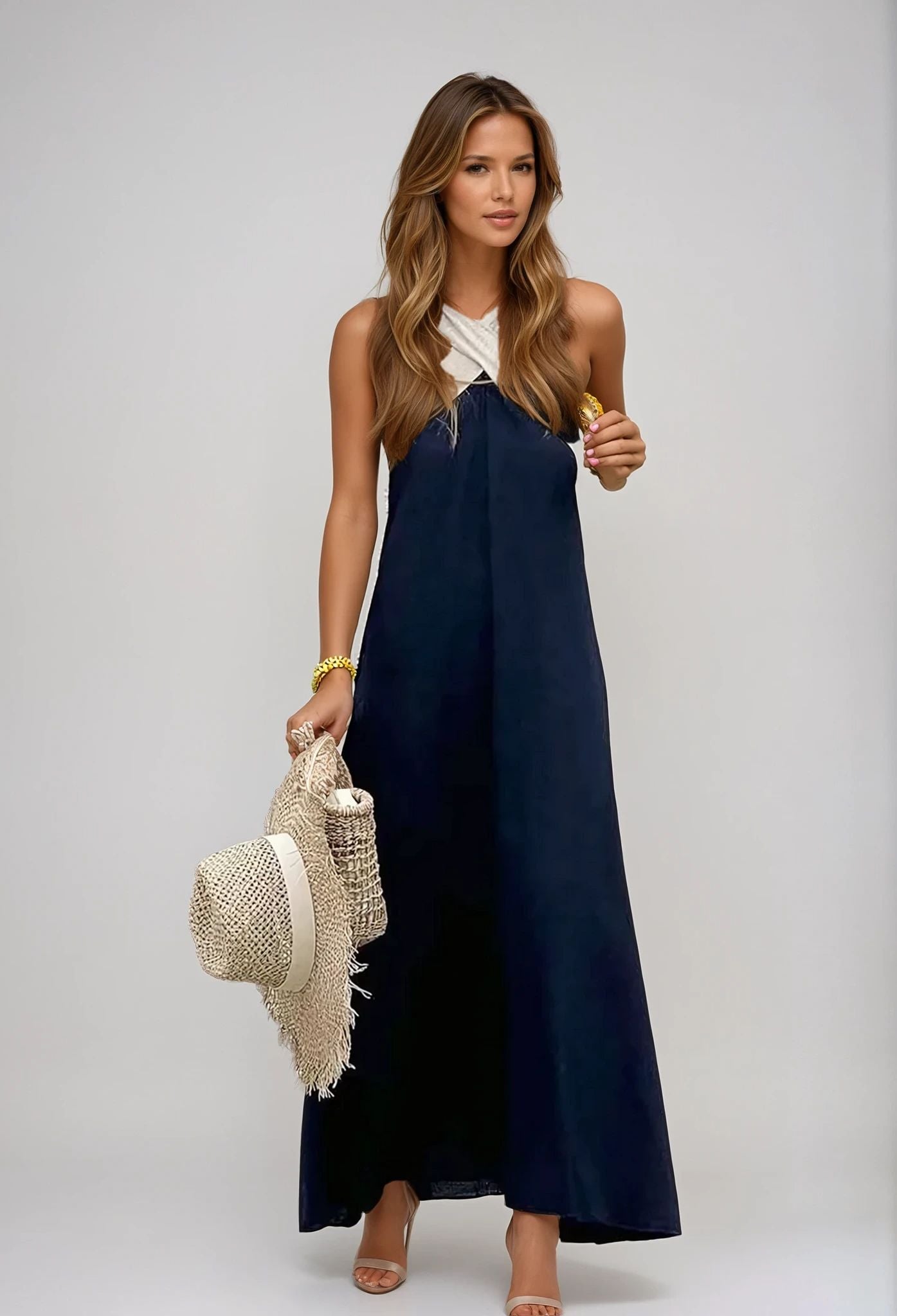 Florence | Halter Neck Maxi Dress