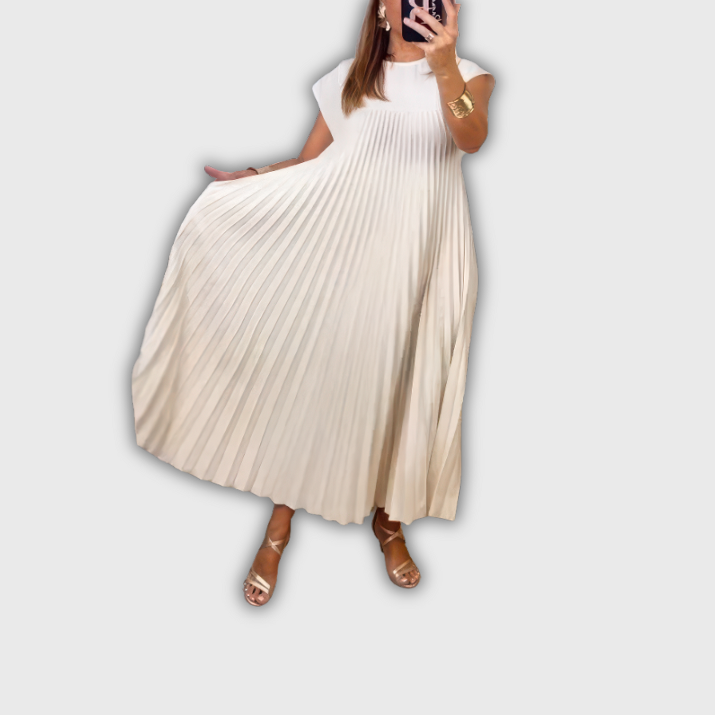 KHLEO | ELEGANT PLEATED DRESS