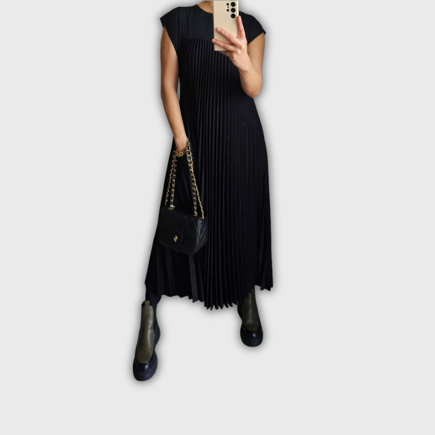 KHLEO | ELEGANT PLEATED DRESS