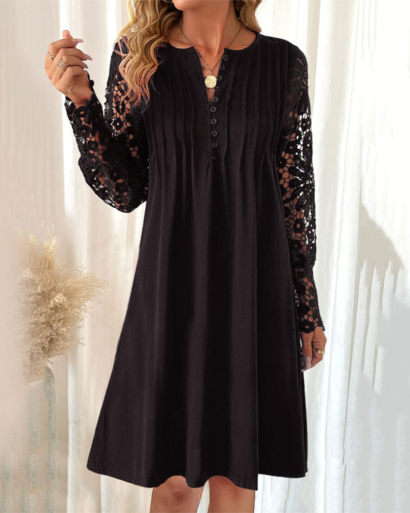 Nina - Dress with lace sleeves