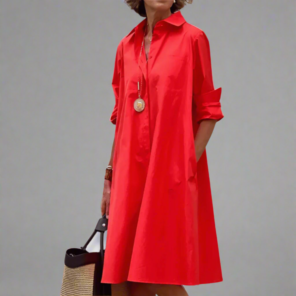SANDRINE | ELEGANT CASUAL POLO DRESS
