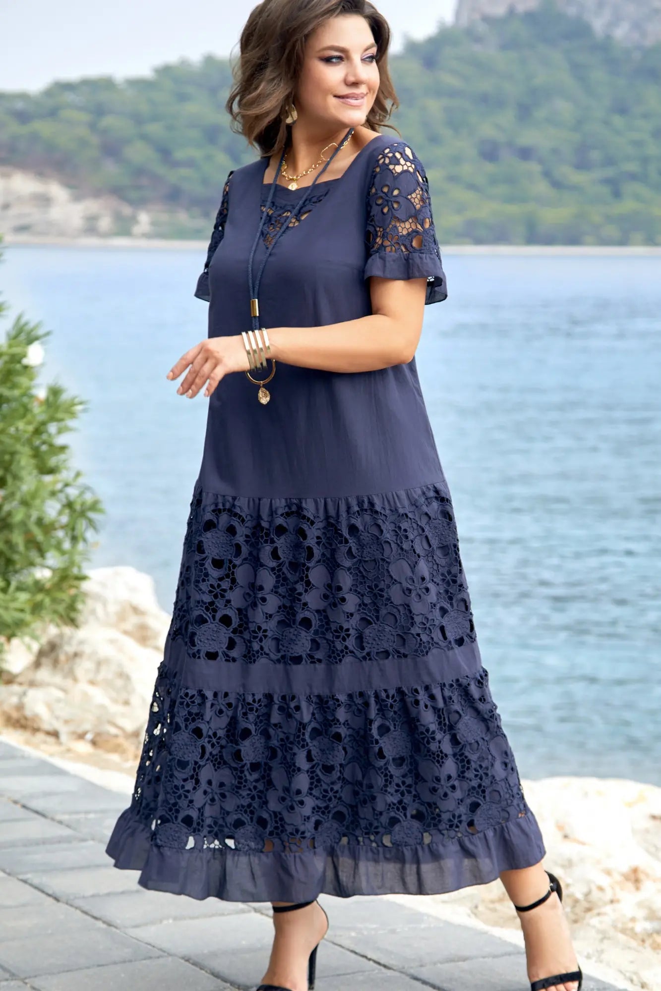 MALINA | NAVY BLUE MAXI DRESS