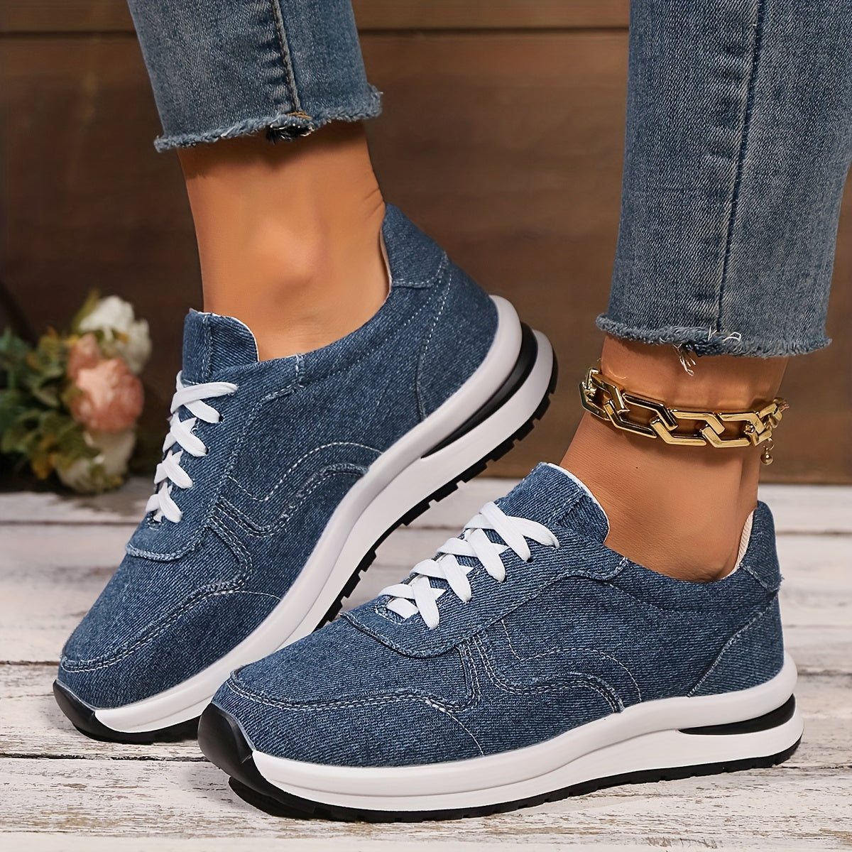 LISETTE | ORTHOPAEDIC DENIM SNEAKERS