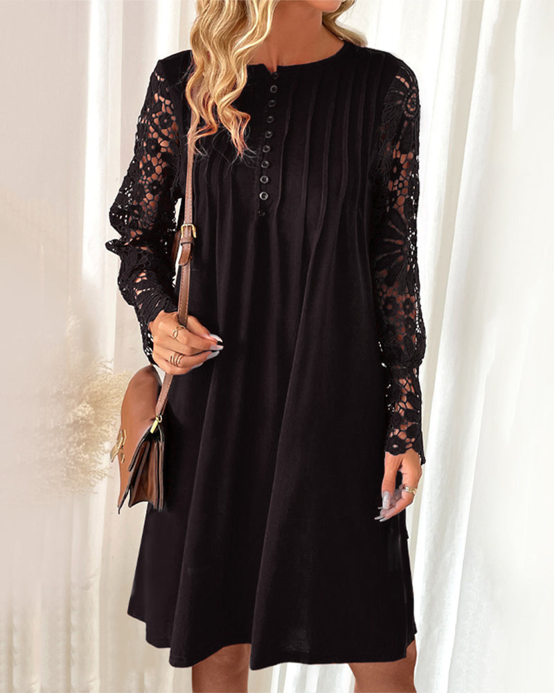 Nina - Dress with lace sleeves