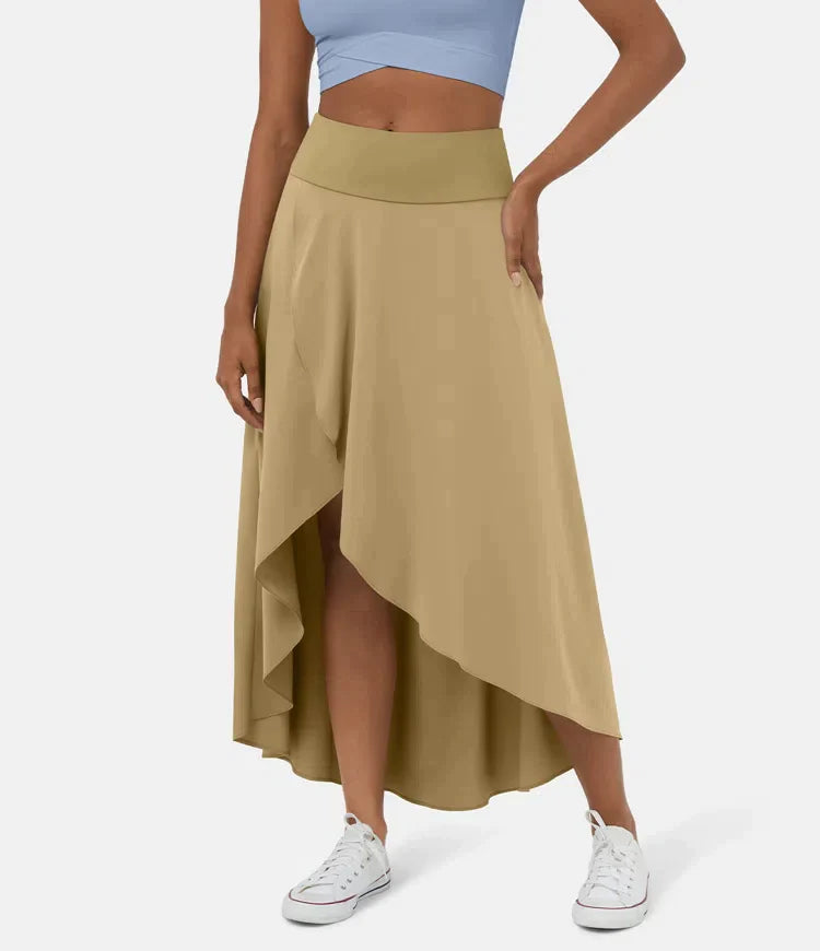 BO | 2-IN-1 CASUAL MIDI SKIRT WITH HIGH WAIST