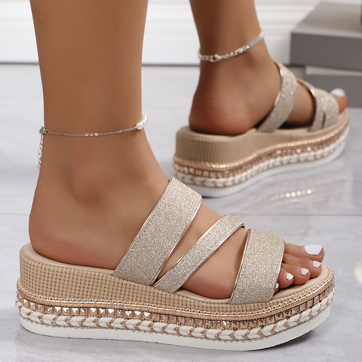 ASHLYN | ELEGANT SPARKLY SANDALS