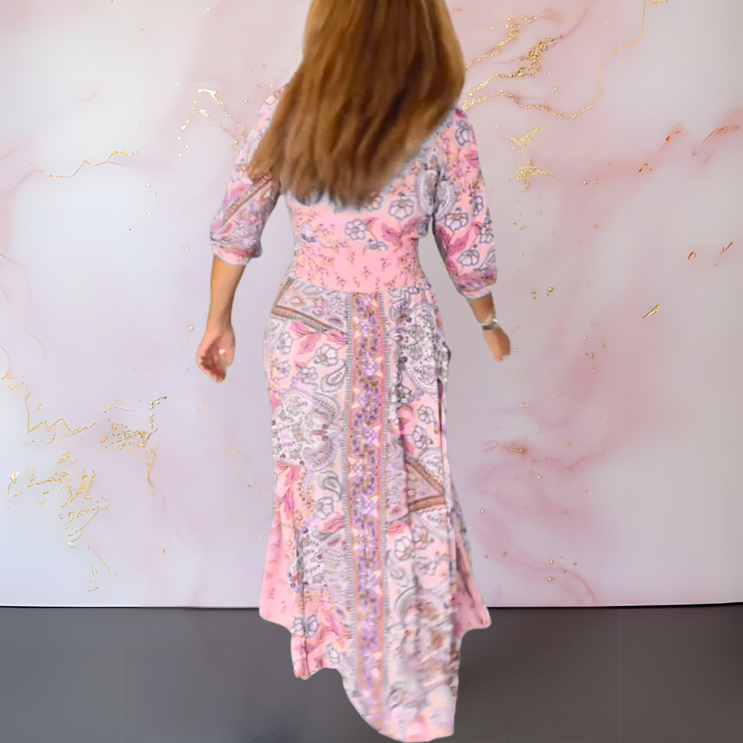 MALLORY | ELEGANT SUMMER DRESS WITH V-NECK