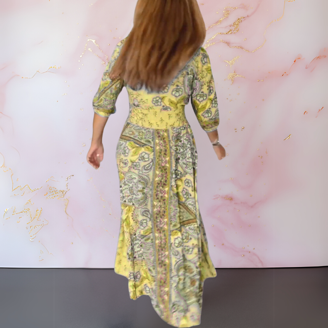 MALLORY | ELEGANT SUMMER DRESS WITH V-NECK