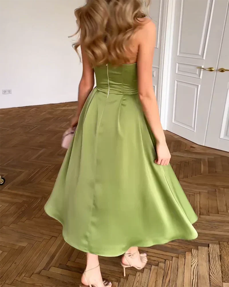 Bianca - Chic Strapless Midi Dress
