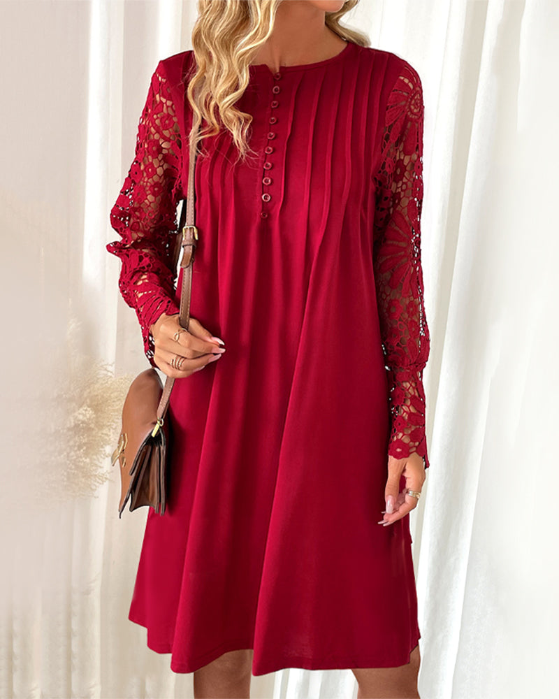 Nina - Dress with lace sleeves