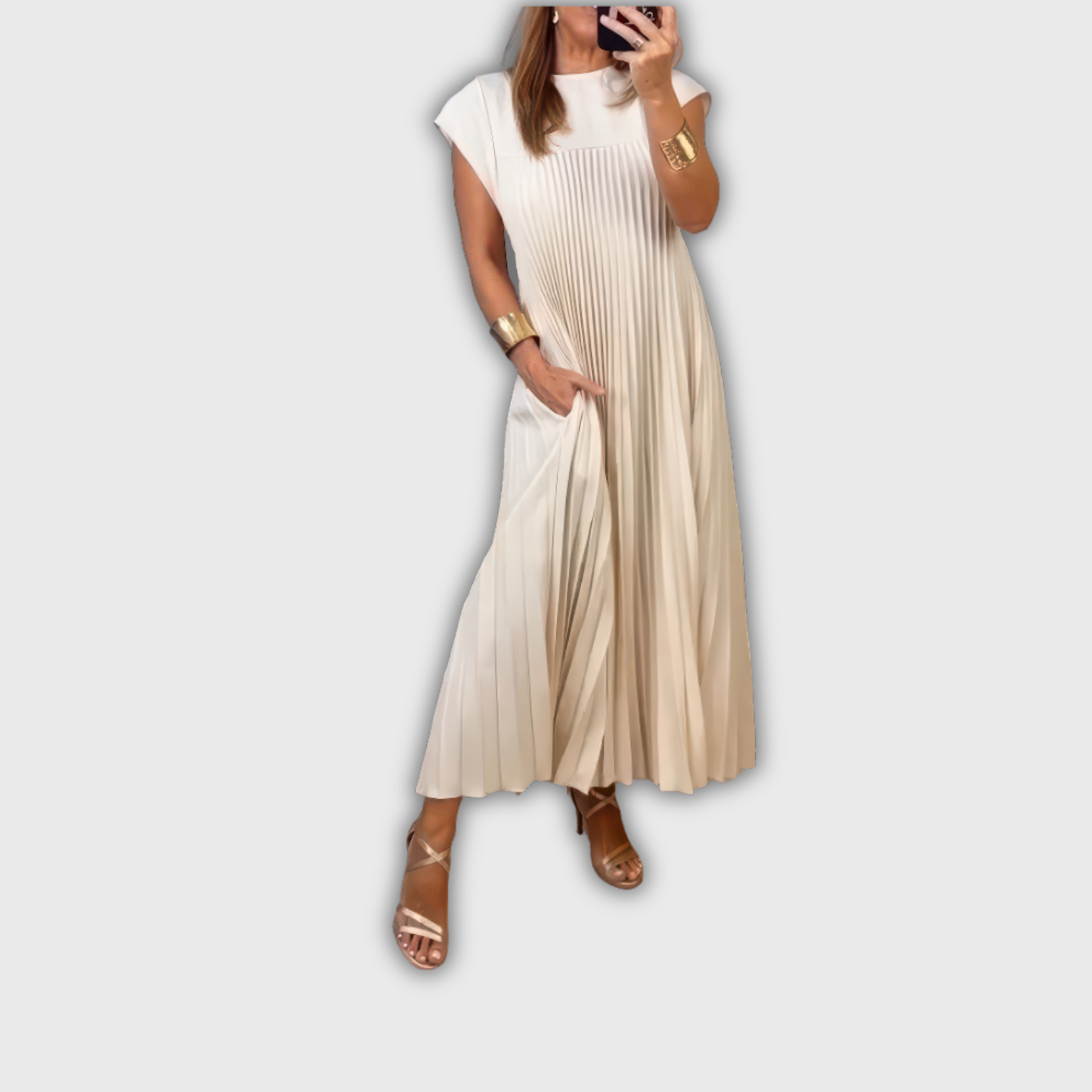KHLEO | ELEGANT PLEATED DRESS