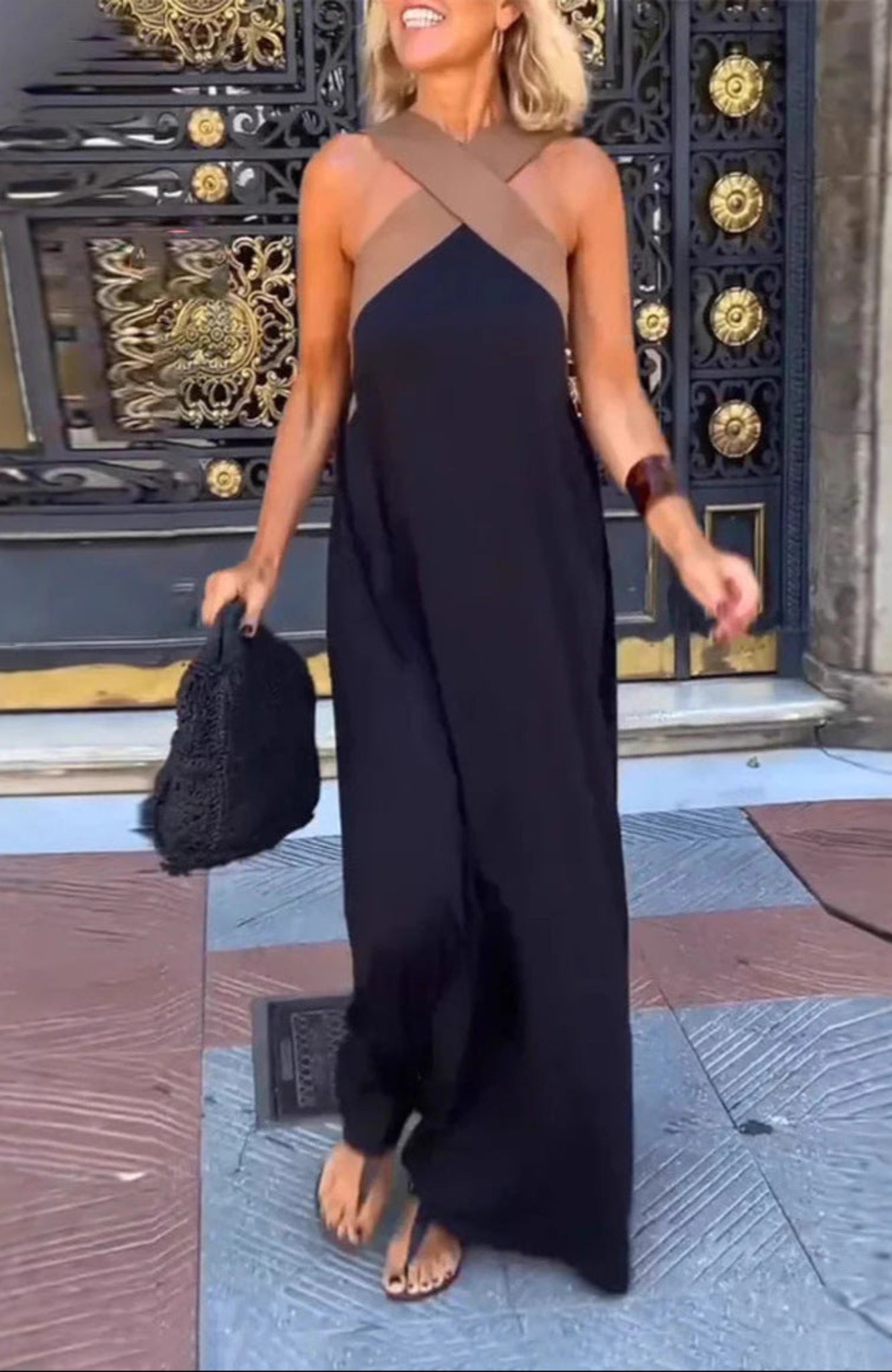 Florence | Halter Neck Maxi Dress