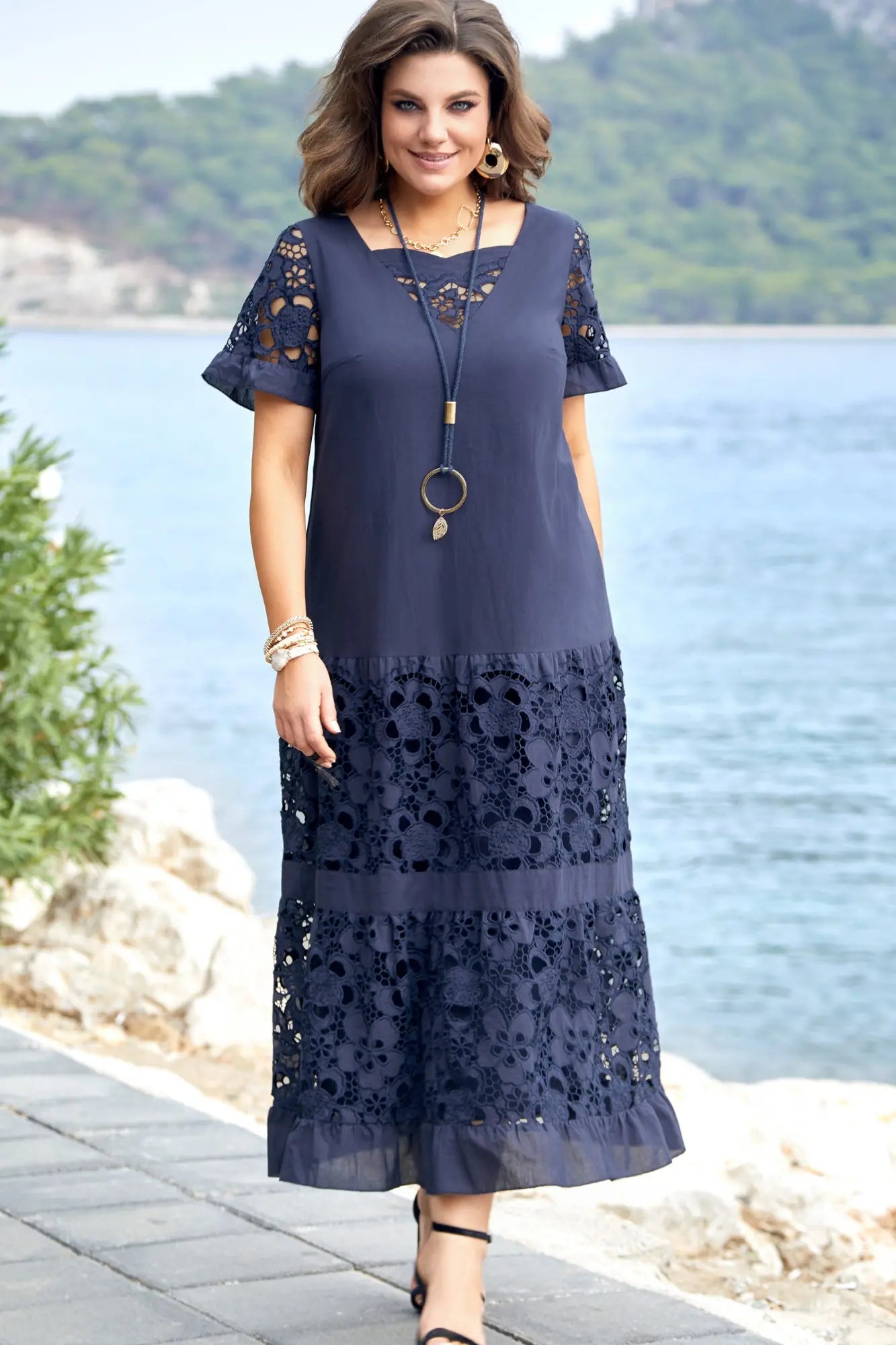MALINA | NAVY BLUE MAXI DRESS
