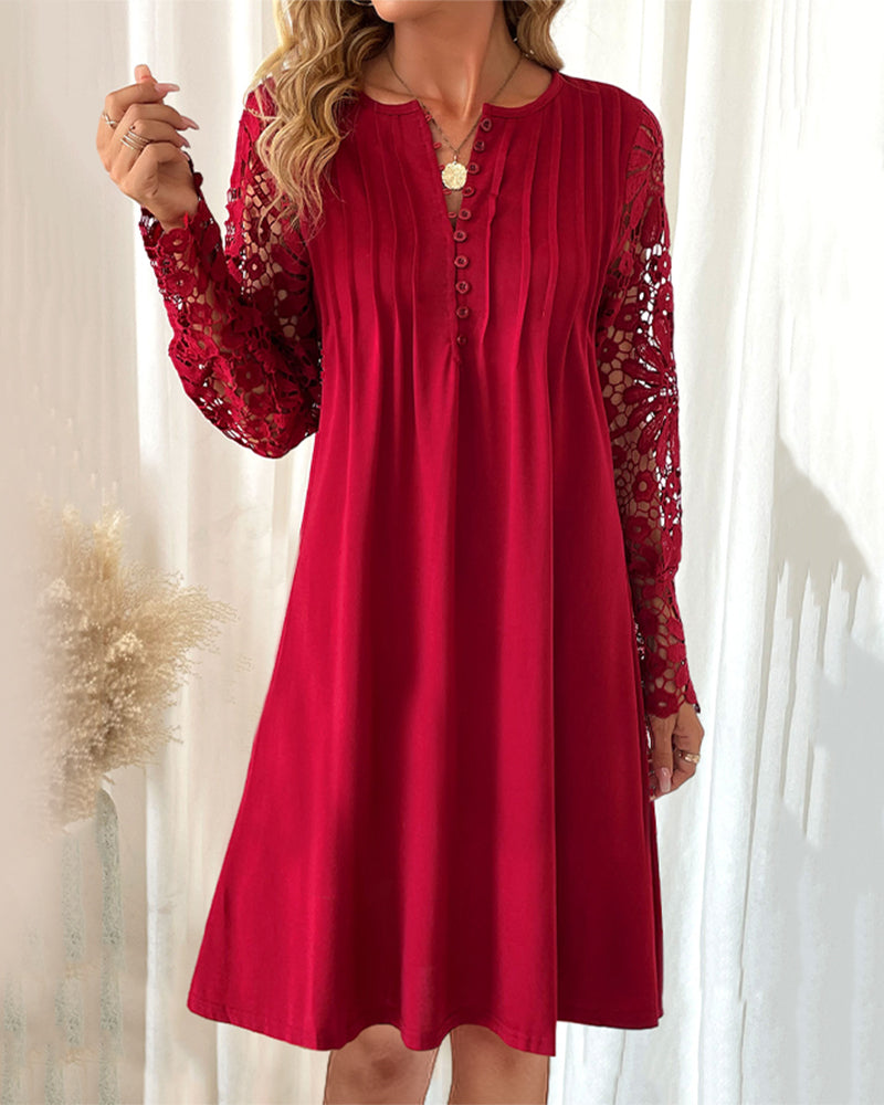 Nina - Dress with lace sleeves