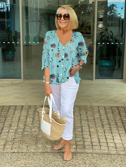 CARLA | ELEGANT BLOUSE WITH FLOWERS