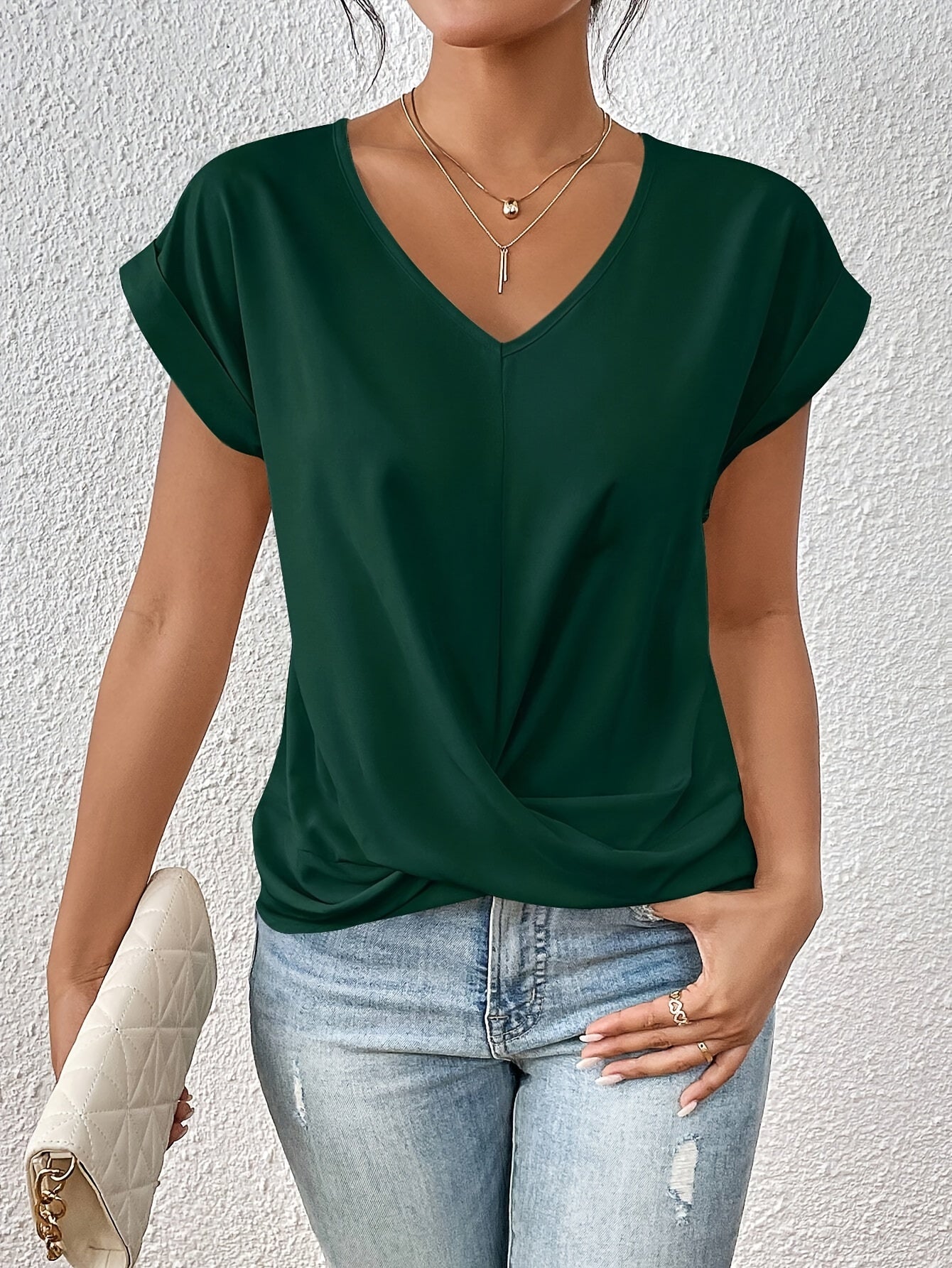 MEREDITH | CASUAL SHIRT WITH HEART NECKLINE