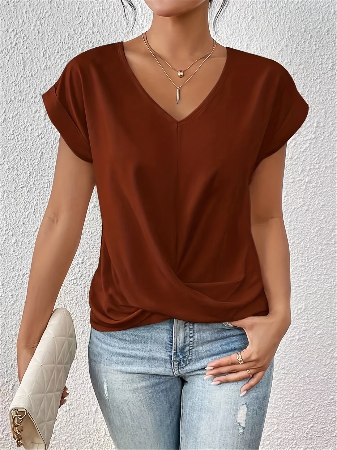 MEREDITH | CASUAL SHIRT WITH HEART NECKLINE