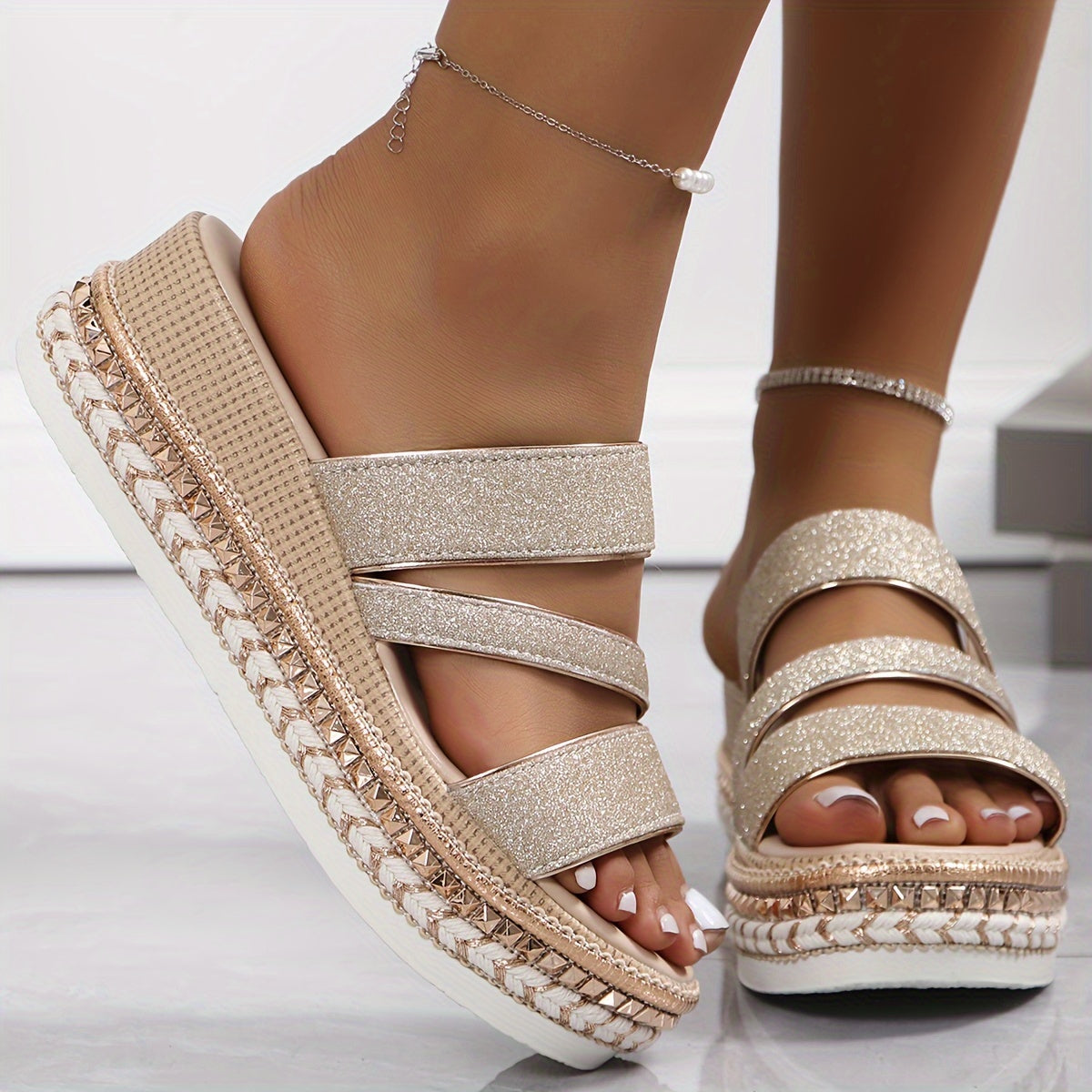 ASHLYN | ELEGANT SPARKLY SANDALS