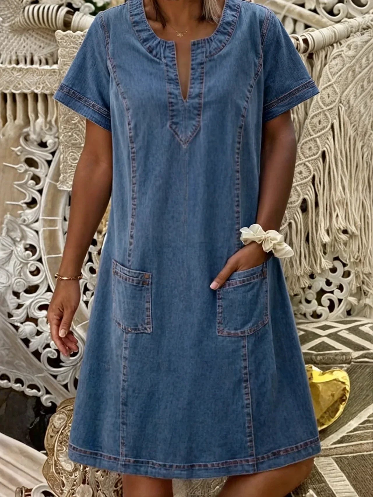 Sofia - Soft Denim Dress